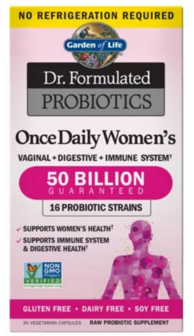 Garden of Life Dr. Formulated Probiotics 하루 1정 여성용 베지 캡슐 30정, 1개 - 쿠팡