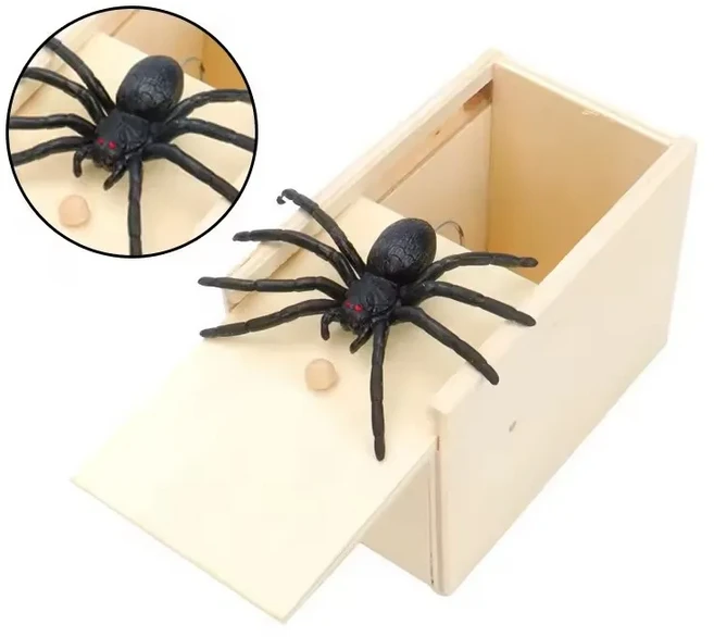 쿠쿠스토어 거미 상자 칩 뱀 캔 재미있는 장난 만우절 할로윈 파티 장식 점프 스네이크 트릭 농담, 02 Spider Box