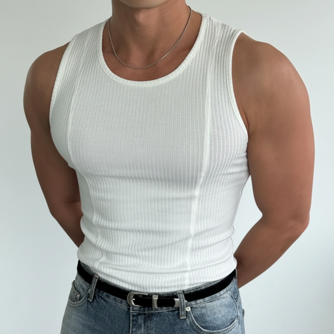 고즈웰컴퍼니 남성 테토남 탄탄 머슬핏 헬스 짐웨어 골지 나시