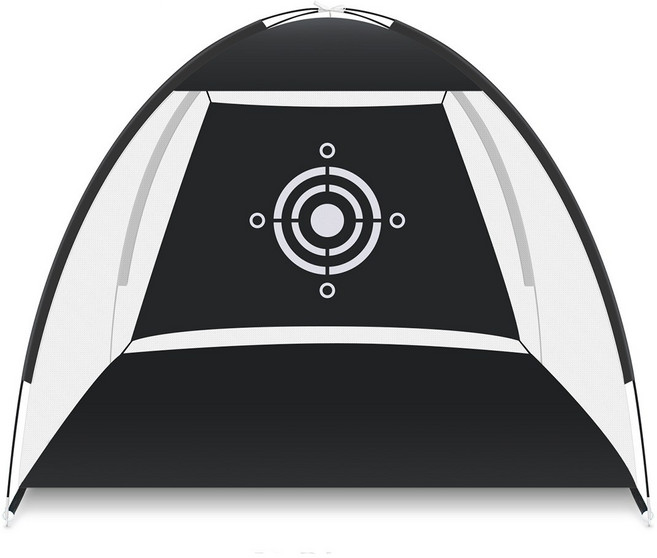 CRESTGOLF 골프 스윙 연습네트 두꺼운 옥스퍼드 연습망, 블랙