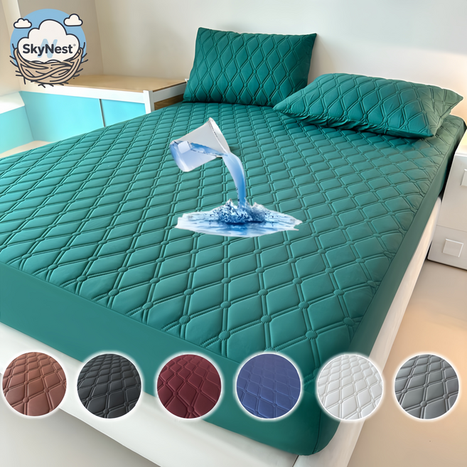 SkyNest 극세사 방수 항균 밴딩 심플 에코 매트리스 커버