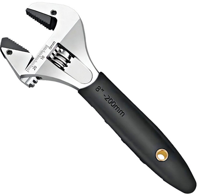 몽키스패너 조절식 렌치 자동 라쳇 파이프렌치 겸용, 1개, 295mm