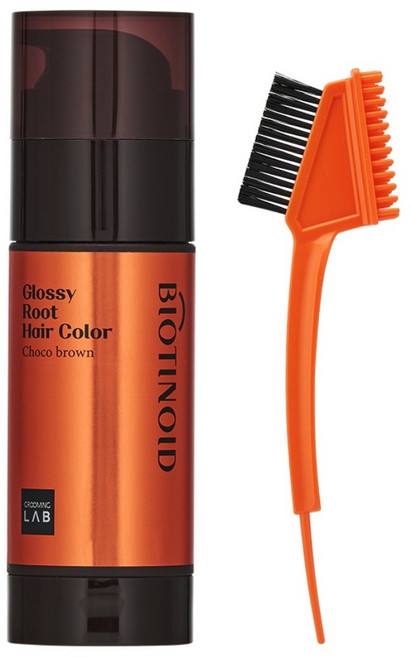 비오티노이드 윤기 루트 헤어 컬러 새치 염색약, 초코브라운, 1개