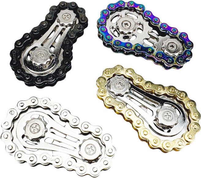 토이즈데이 체인 기어 피젯 스피너 토이 구디백 장난감 단체 선물 스트레스 해소, 4색 세트, 1개