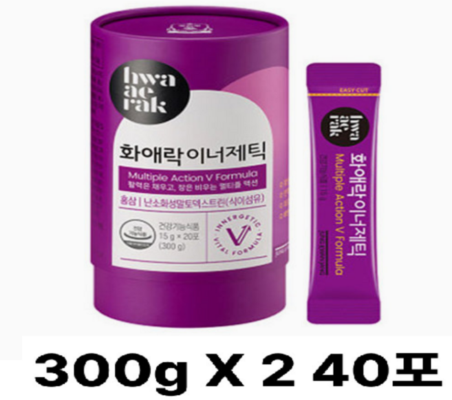 정관장 화애락 이너제틱 정품 여성 갱년기 영양제 홍삼 스틱 젤리 선물 HD 정관장화애락, 600g, 1개