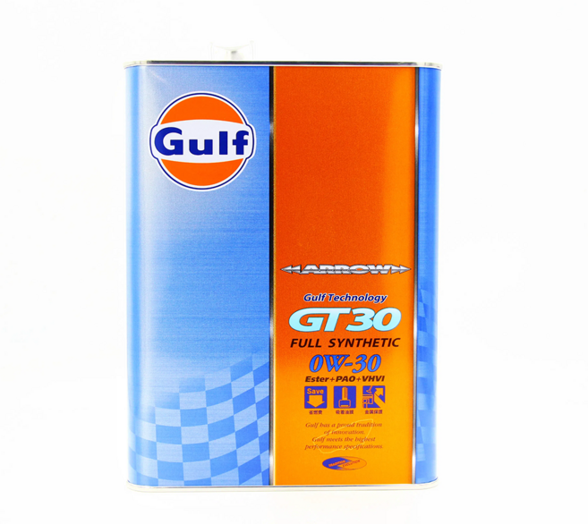 全合成機油 引擎保護、省油, 1個, GT30 0W30 4L, Gulf GT