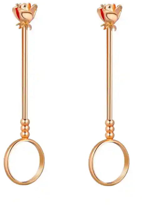 휴대용 연초 담배집게 손가락 홀더 반지 담뱃대, 2개, 장미핑크골드