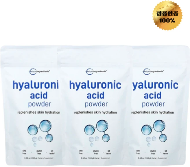 2+1 마이크로 인그리디언츠 히알루론산 분말 100g, 3개 - 쿠팡