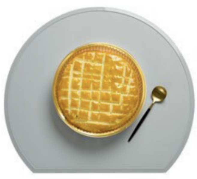 티모아리스 실리콘 반원형 식탁매트 세트, 4개, 38 x 33cm, 그레이