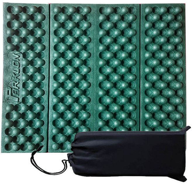 데코마당 국산 파크론 4단방석만_카키차콜 4장 등산방석 접이식 휴대용 방석 캠핑 등산, 파크론 4단방석_카키차콜+케이스포함