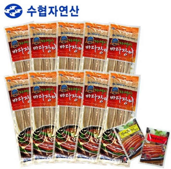 [근해통발수협] 프리미엄 자연산 바다장어 260g(5미) x 10팩 / 소스(매운맛4 순한맛4), 10개, 260g