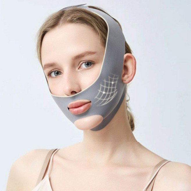 최신형 자국없이 무봉제 3D 리프팅밴드 2가지 사용법 얼굴밴드 브이라인 땡기미 이중턱, 핑크