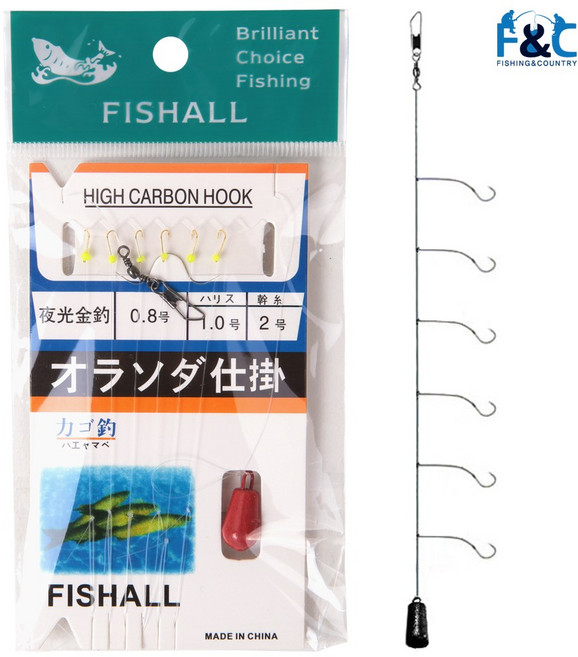 피시올 빙어바늘 6본 봉돌 빙어 낚시바늘 낚시채비 축제, 0.8호