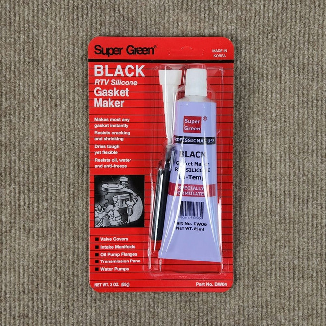 자동차 오토바이 가스켓 실리콘 / Silicone Gasket Maker RTV Black(검정) 85g, 1개