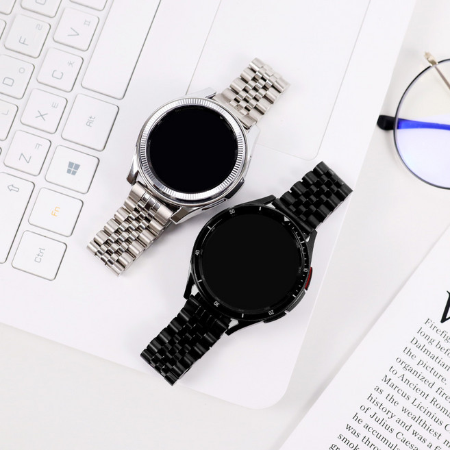 오르몽트 갤럭시워치7 6 5 4 3 클래식 프로 쥬빌레 메탈스트랩 콤비 스트랩, 원사이즈, 로즈골드콤비