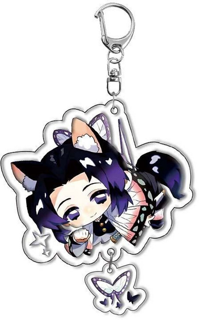 귀멸의 칼날 아크릴 캐릭터 키링 열쇠고리 가방고리 애니메이션 굿즈, A-01, 1개