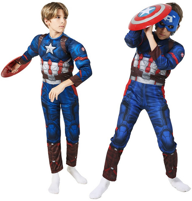 아동용 캡틴아메리카 할로윈 의상 코스튬