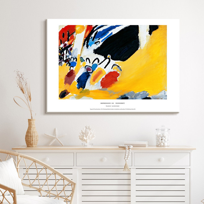 더 아트 컴퍼니 추상화 바실리 칸딘스키 유명 명화 그림 액자 포스터 우뇌 발달 창의력 향상 공부방 거실 60종 (1-30번), 2. WK-인상 III 음악회