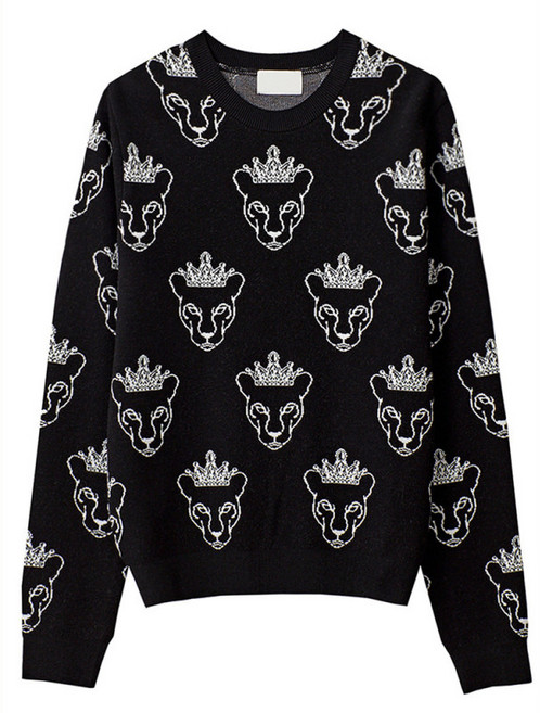 남성 고급 니트 스웨터 트렌디한 디자인의 다용도 골프웨어 가을 겨울용 라운드넥 긴팔 상의