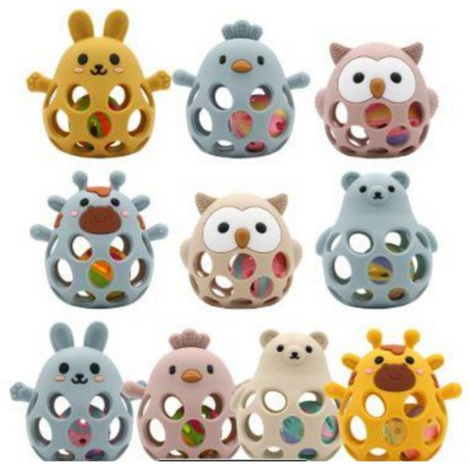 토이머스 동물 실리콘볼 딸랑이 10p
