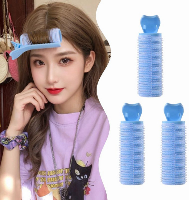 컬트beauty 헤어롤 집게 구르프 뿌리 볼륨, 3개, CB1.헤어롤집게 블루