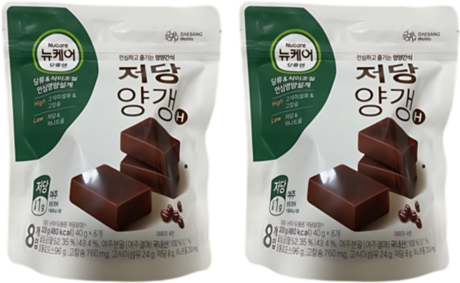 뉴케어 당플랜 저당양갱, 320g, 2개