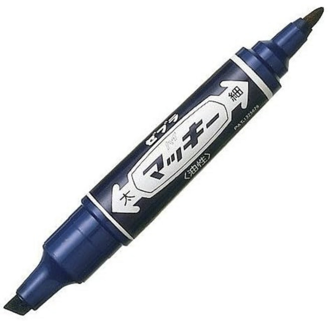 제브라 하이 맥키 유성 매직 트윈 타입, 블루, 1개