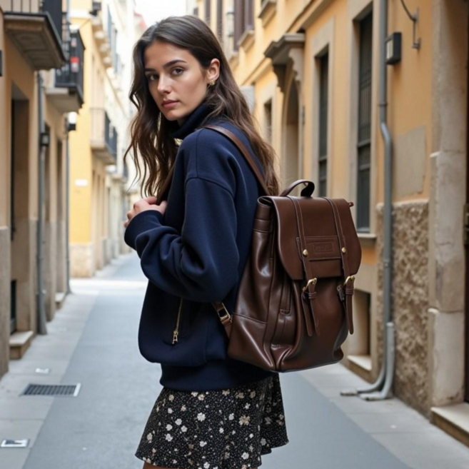 시티슬릭 여성가죽백팩 가벼운 데일리 여자백팩 비건레더 여성백팩