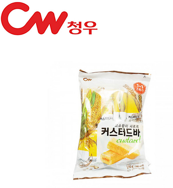 청우식품 커스터드바 1.1행사 340g 8개 한박스 간식용, 1박스