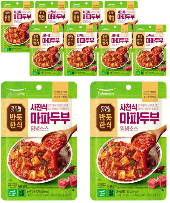 풀무원 [반듯한식] 사천식 마파두부 양념소스 (실온) 130g 10개