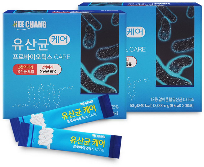 유산균 케어 딸기맛 프로바이오틱스 혼합유산균, 2박스, 60g