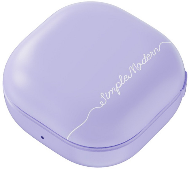 별다섯 디자인 갤럭시버즈 라이브 / 프로 / 버즈2 / 버즈프로2 하드 케이스, 심플모던 파스텔퍼플