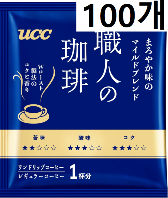 UCC 장인의 커피 드립커피 마일드 블렌드 100개입, 1개