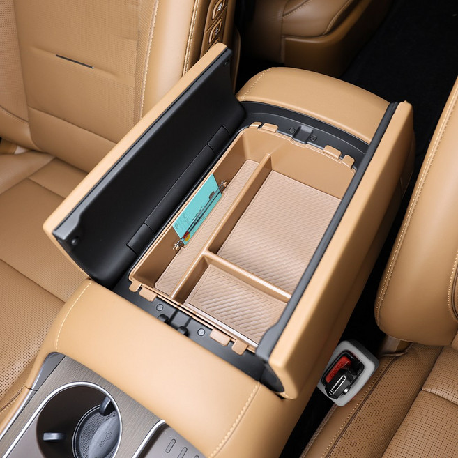 카스타 호환 디 올뉴 팰리세이드 풀체인지 튜닝 용품 콘솔 트레이 9인승 수납 정리함 악세사리, 팰리세이드 LX3-7인승 양문형, (브라운) A타입 상단 1P