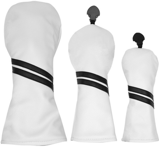 투라인 드라이버 커버 세트 우드커버 유틸리티커버 골프헤드, 블랙