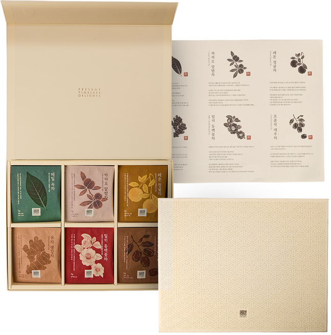 생과방 블렌딩 전통차 선물세트 24개입 기본포장 쇼핑백포함, 1세트, 24매