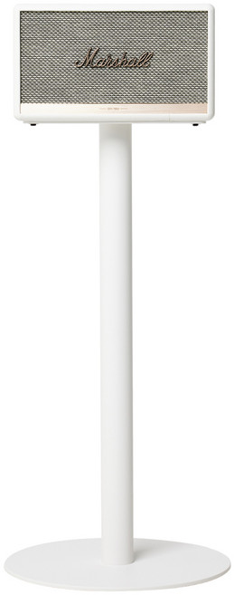 마블홀릭 마샬 스피커 스탠드 3 2 1 거치대 받침대 고급 원형, 화이트 + 3m 케이블 화이트, 액톤