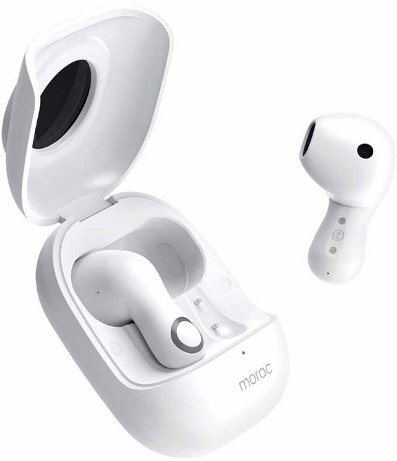 모락 글로우 미니 블루투스 무선 이어폰, 화이트, MR-GLOWMINI