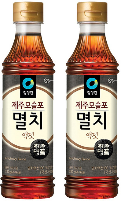 청정원 제주 모슬포 멸치액젓, 750g, 2개