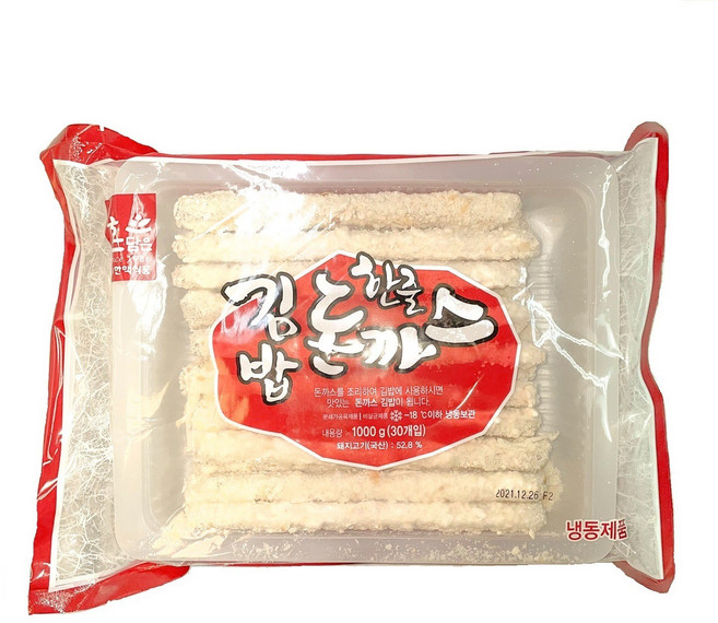 한맥식품 한줄 김밥 돈까스 1000g, 1개, 1kg