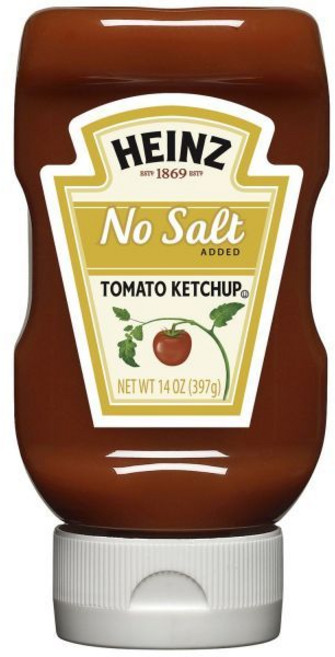 Heinz 디핑 소스 하인즈 무염 토마토 케첩 14온스 케이스당 6개, 397g, 1개