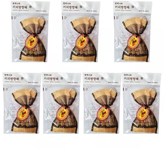 [국산정품 헤이즐넛 커피방향제 7개 셋트]탁월한 탈취효과/차량용 자동차 방향제 탈취제 참숯 욕실 사무실, 헤이즐넛 커피