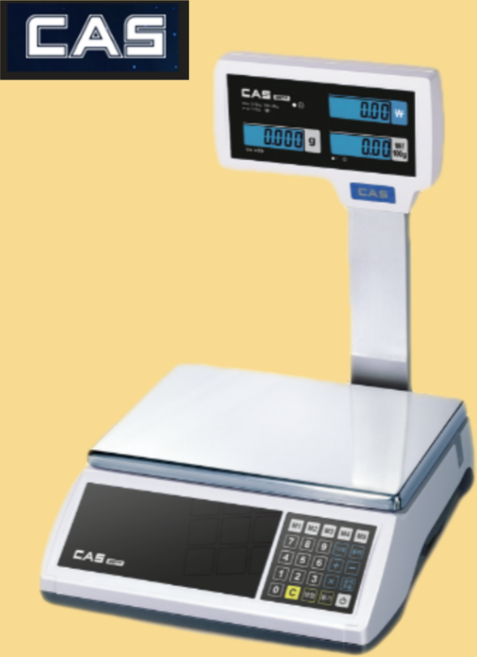 카스 CAS 가격표시 전자저울 ER PLUS-15CBP (LCD) 유통형저울 폴타입 채소 청과 마트 정육점