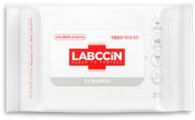 랩신 손소독 티슈, 20매입, 1개