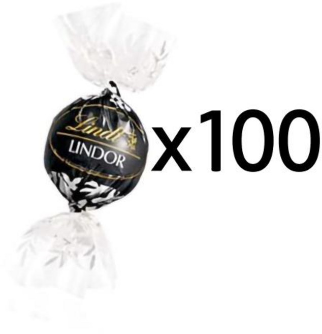 린트 린도르 다크 초콜릿 볼 카카오 60% 약 12g x 100개 트러플 린도 Lindt Lindor Dark Chocolate Cocoa, 100개 12g, 없음, 없음
