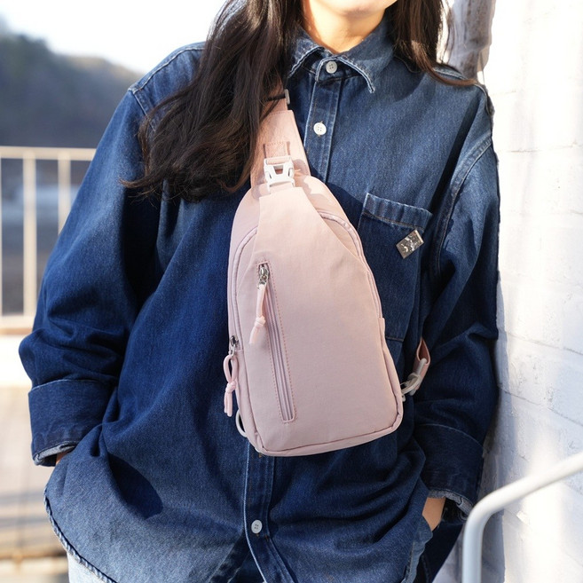 감성작가 여행가방 크로스백 유럽여행 도난방지 여행용 남녀공용 RFID 안티스키밍