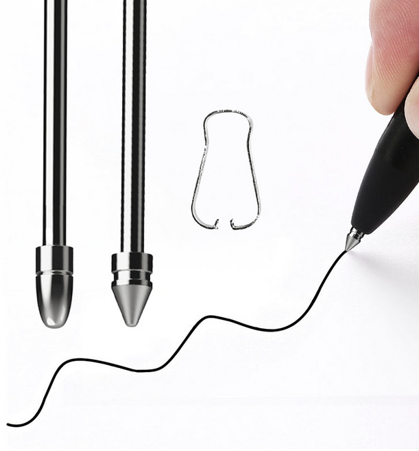 갤럭시탭 S펜 메탈 펜촉 반영구 S10 S9 S8 S7 플러스 FE 울트라 S6 라이트 lite 라미 모나미 호환, 실버 (세모 펜촉+둥근 펜촉), 1개