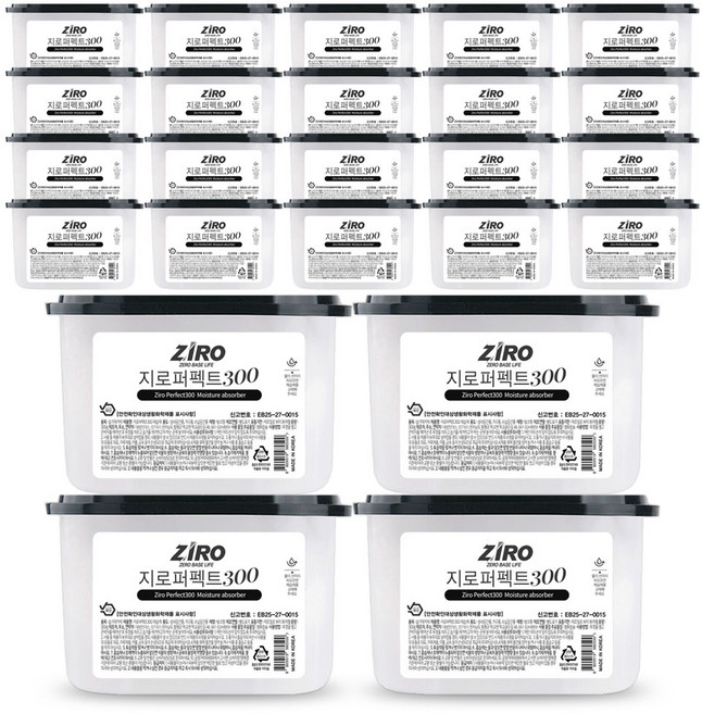 지로 퍼펙트 300 제습제 대용량 선반형 습기제거제, 24개, 300g