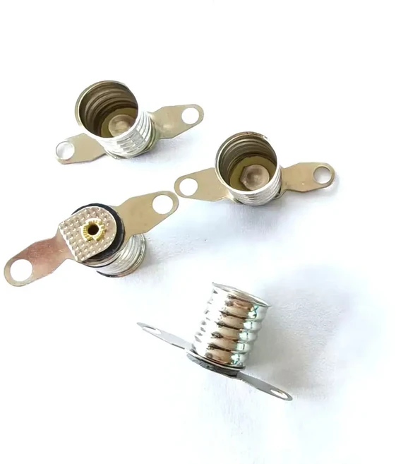 E10 램프 홀더 베이스 소켓 테일 긴 다리 LED 전구 회로 전기 테스트 액세서리, 100PCS, 01 100PCS