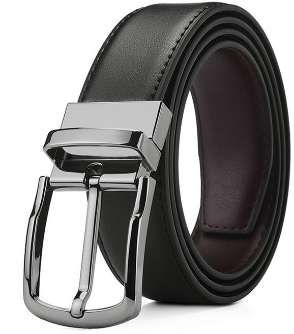 올베라 남성 소가죽 양면 정장벨트 회전버클 클래식 벨트